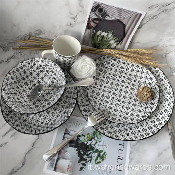 Home Hotel Tableware Set in porcellana ceramica